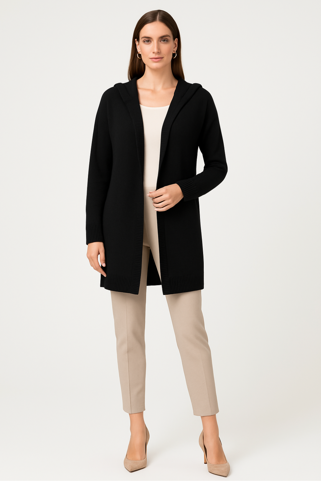 Women’s Knit Hoodie Sweater