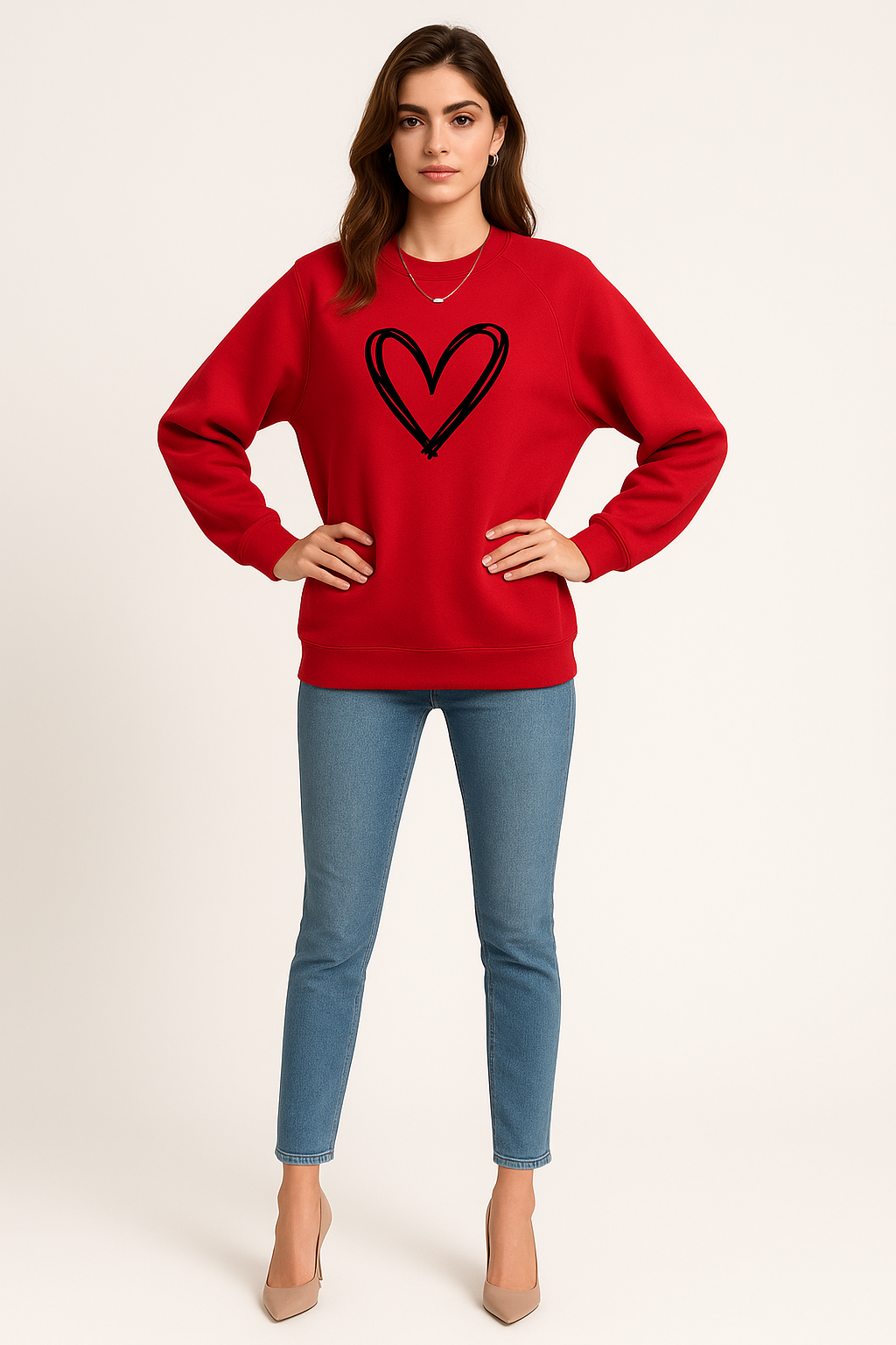 Women’s Graphic Heart Sweatshirt