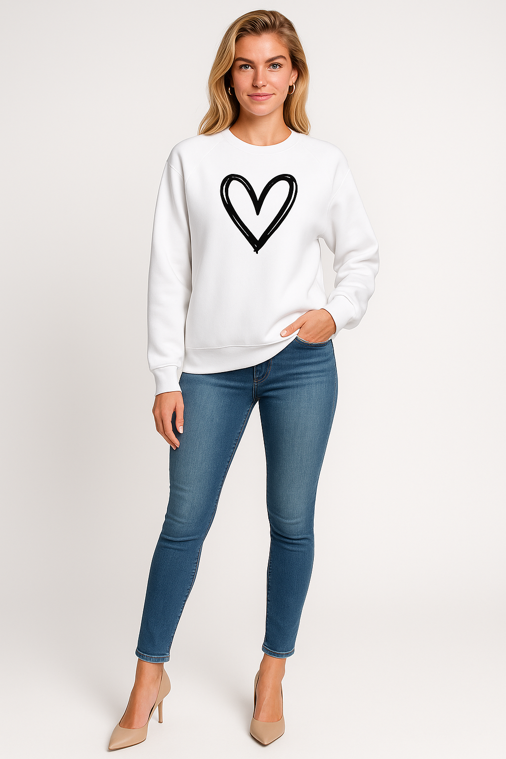 Women’s Graphic Heart Sweatshirt