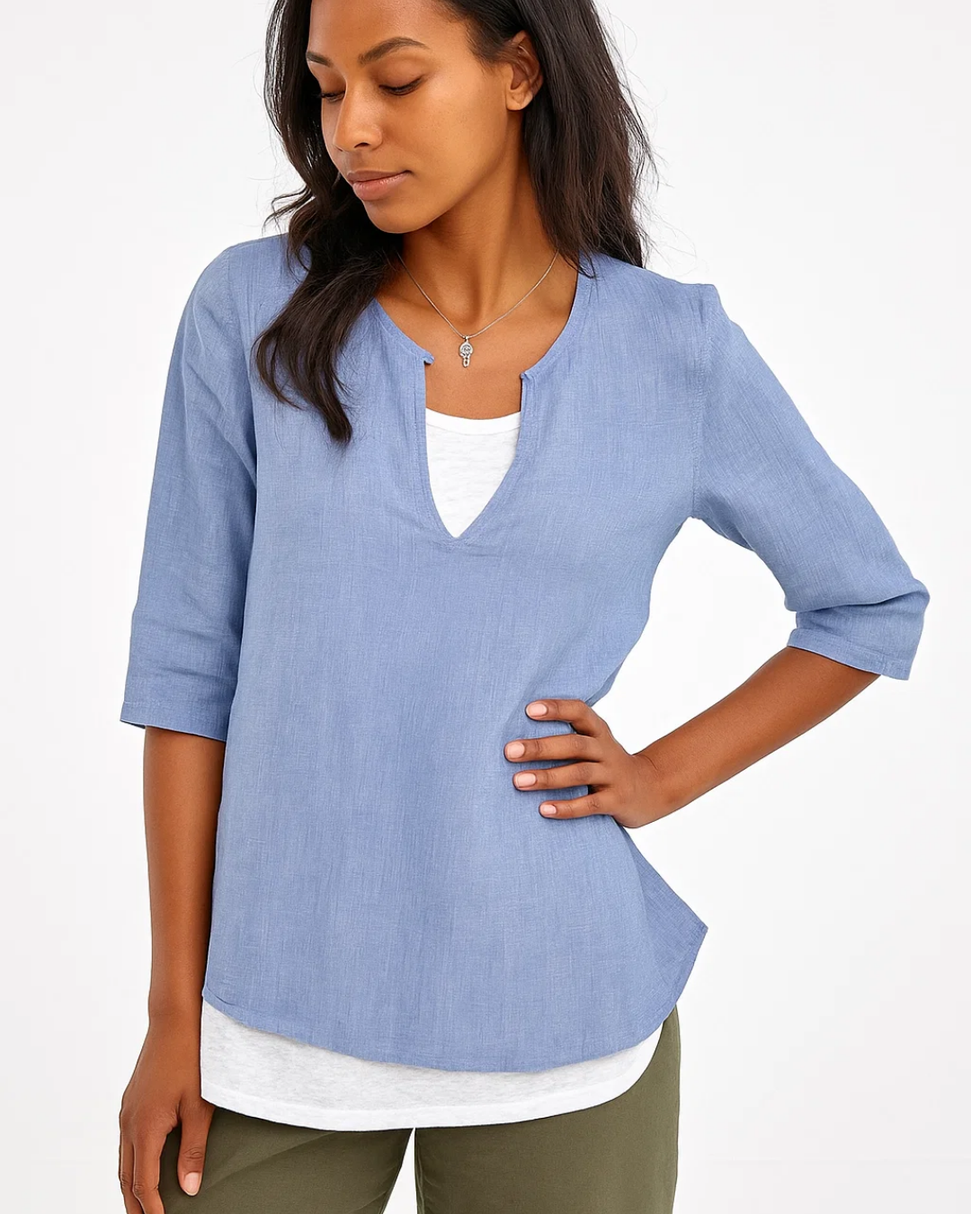 Women's Layered Casual Summer Blouse