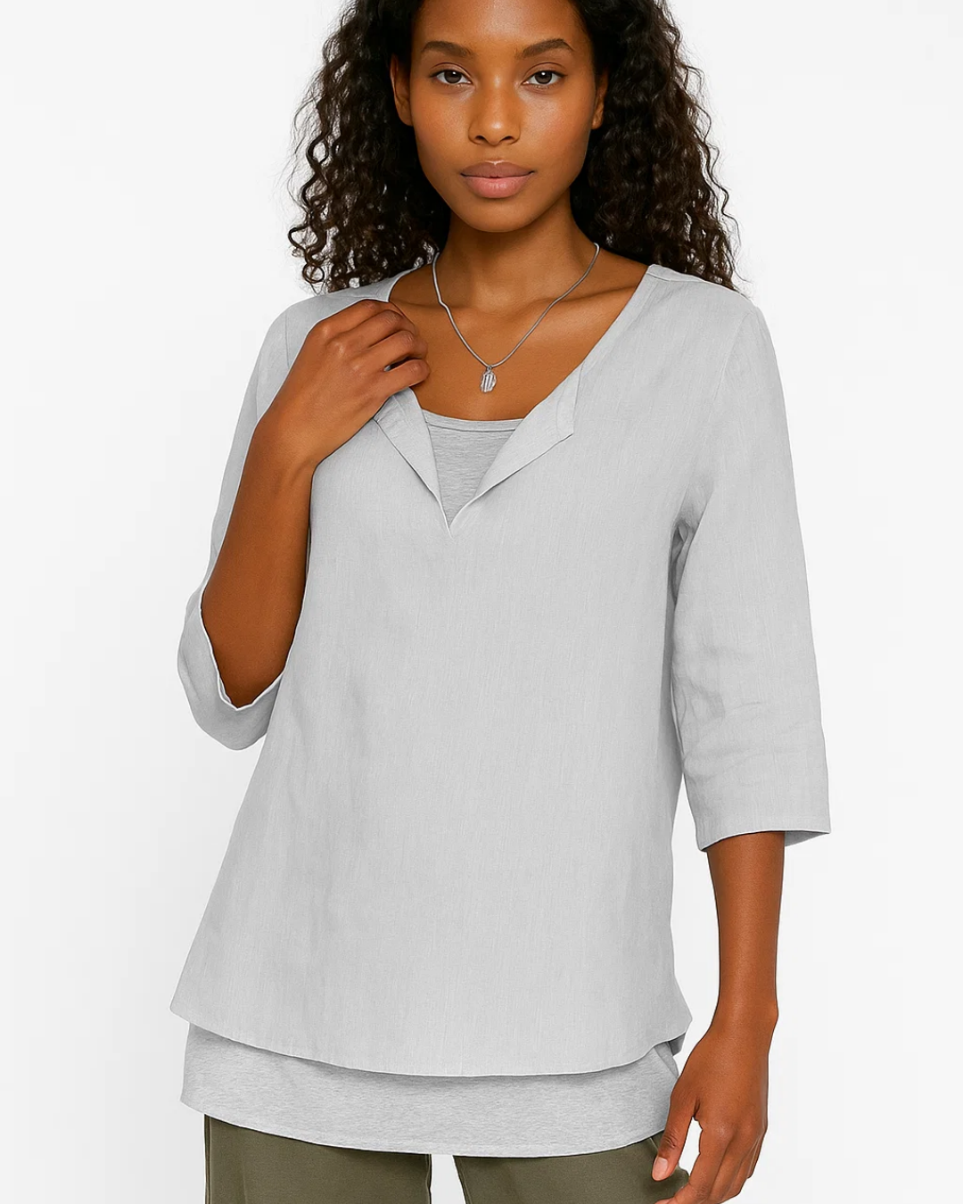 Women's Layered Casual Summer Blouse