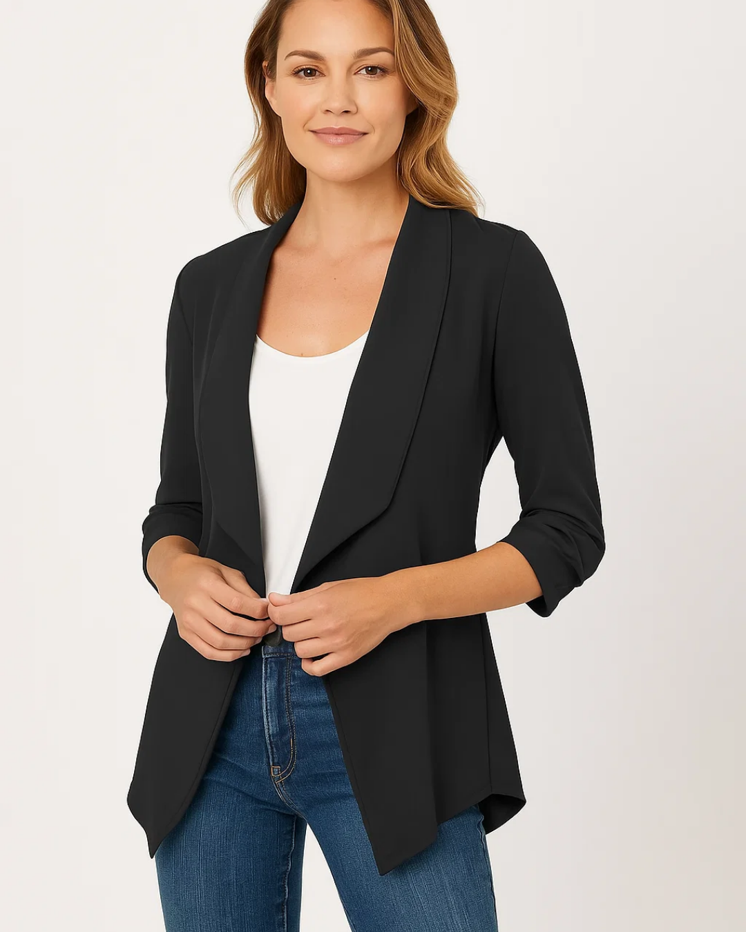 Women's Long-Sleeve Blazer With Structured Shape