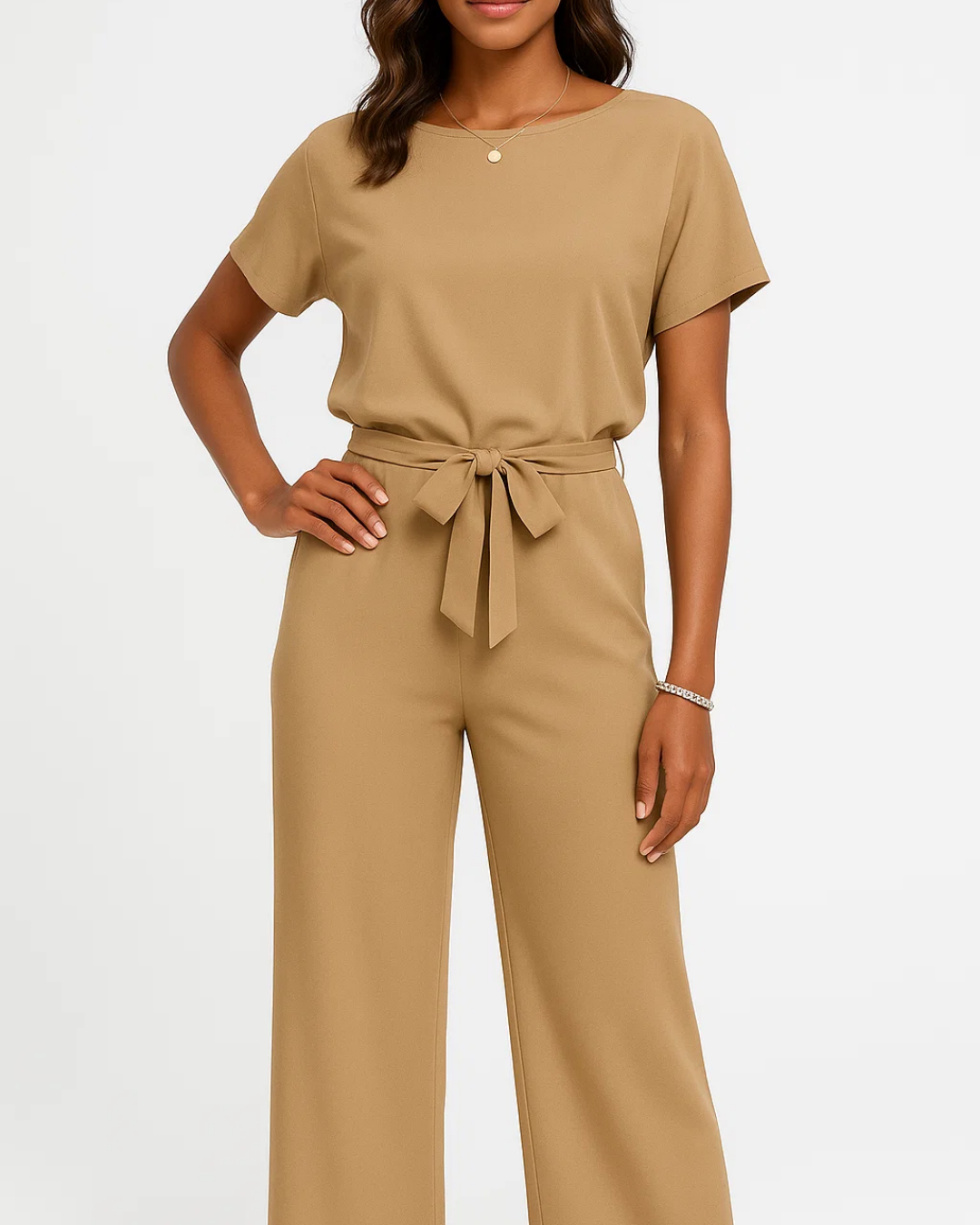 Women's Belted Elegant Jumpsuit
