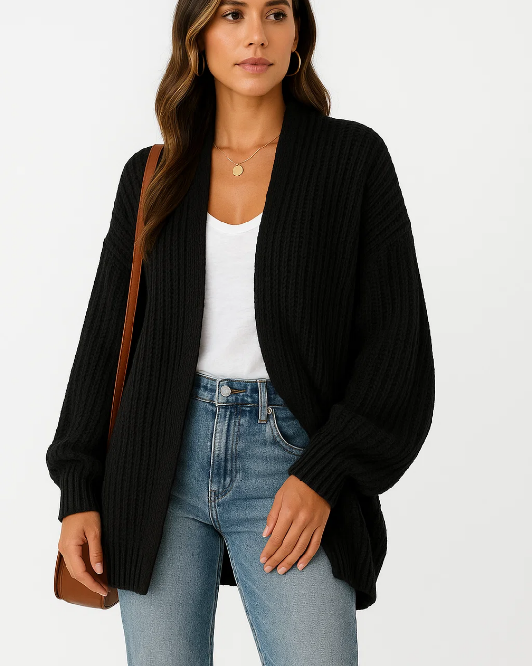 Women’s Casual Open-Front Knit Cardigan
