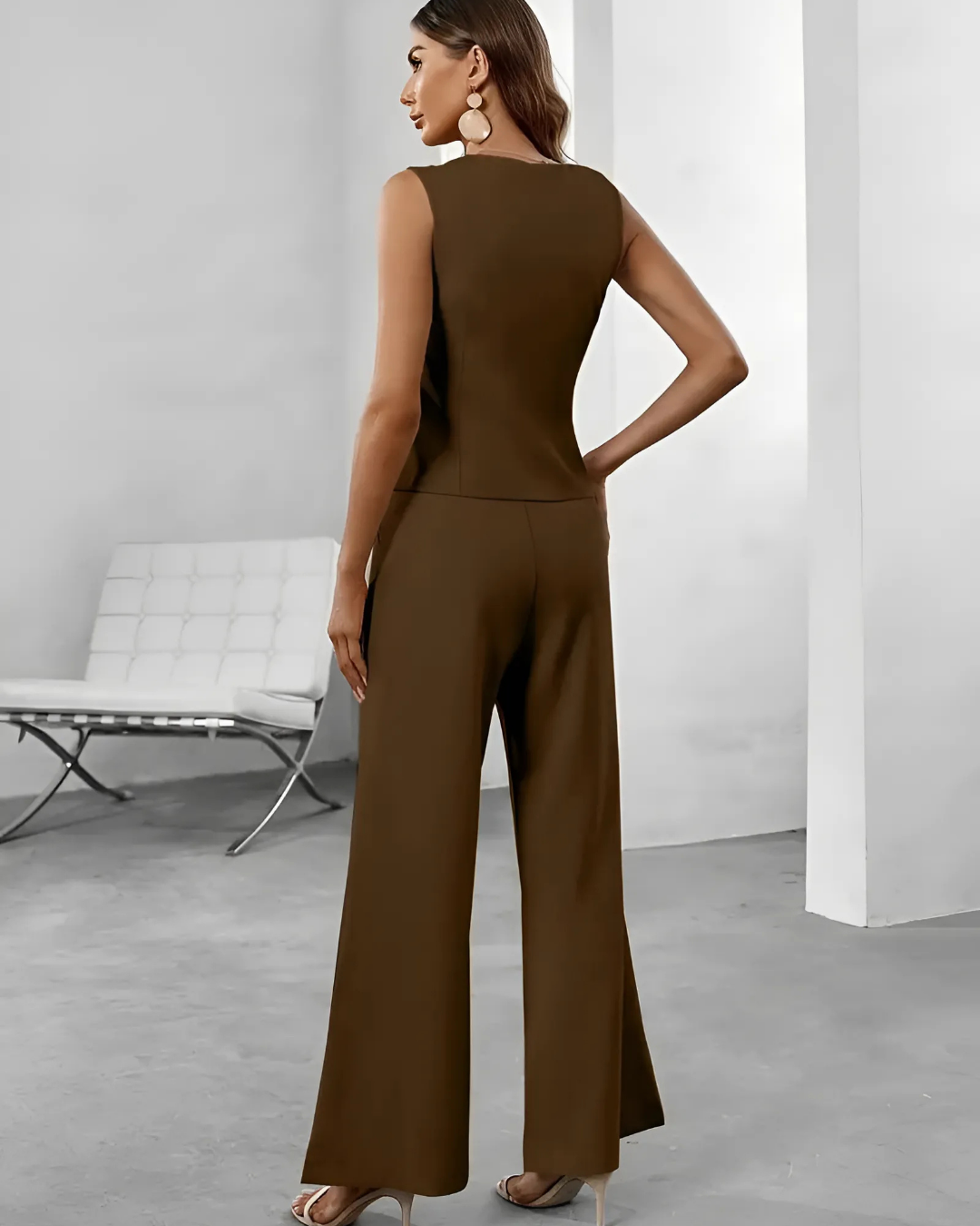 Women’s Chic Vest and Slim Trousers Set