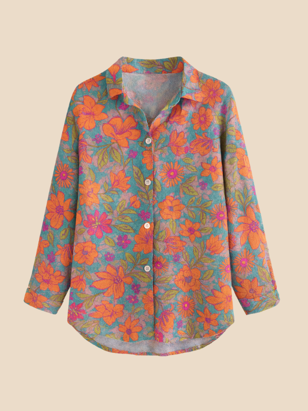 Evelyn | Casual Floral Button-Down Blouse for Women