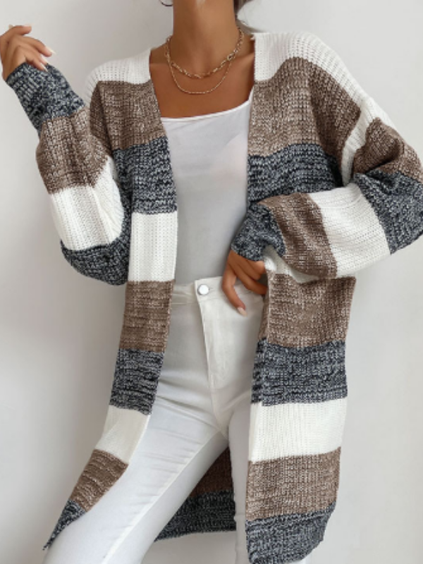 Clara | Striped Knit Cardigan for Women