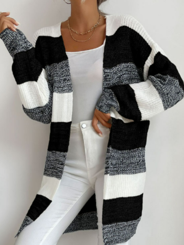 Clara | Striped Knit Cardigan for Women