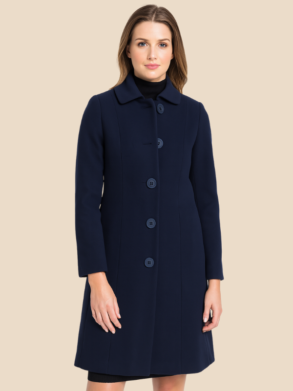 Divisha | Women's Long Woolen Coat Elegant & Warm Winter Outerwear