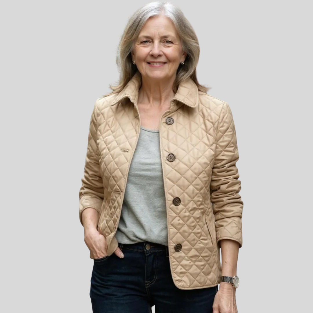 Elzie | Casual Quilted Jacket with Turned-Down Collar