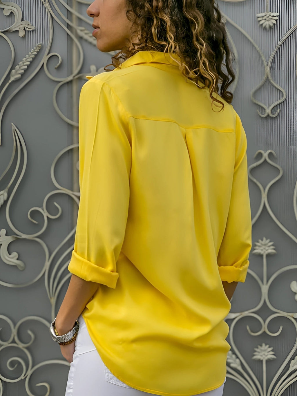 Stephanie | Women's Casual Top V Neck Blouse