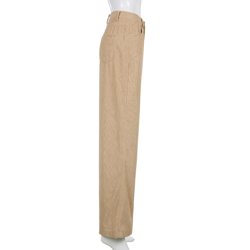 Regina | Women's Corduroy Wide-Leg Trousers