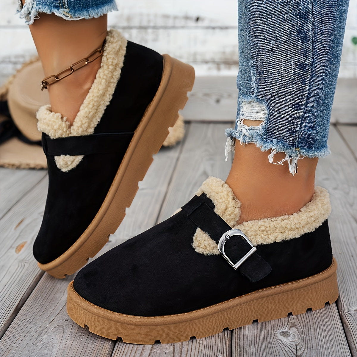 Ankle Boots – Plush Lined and Thick Rubber Sole