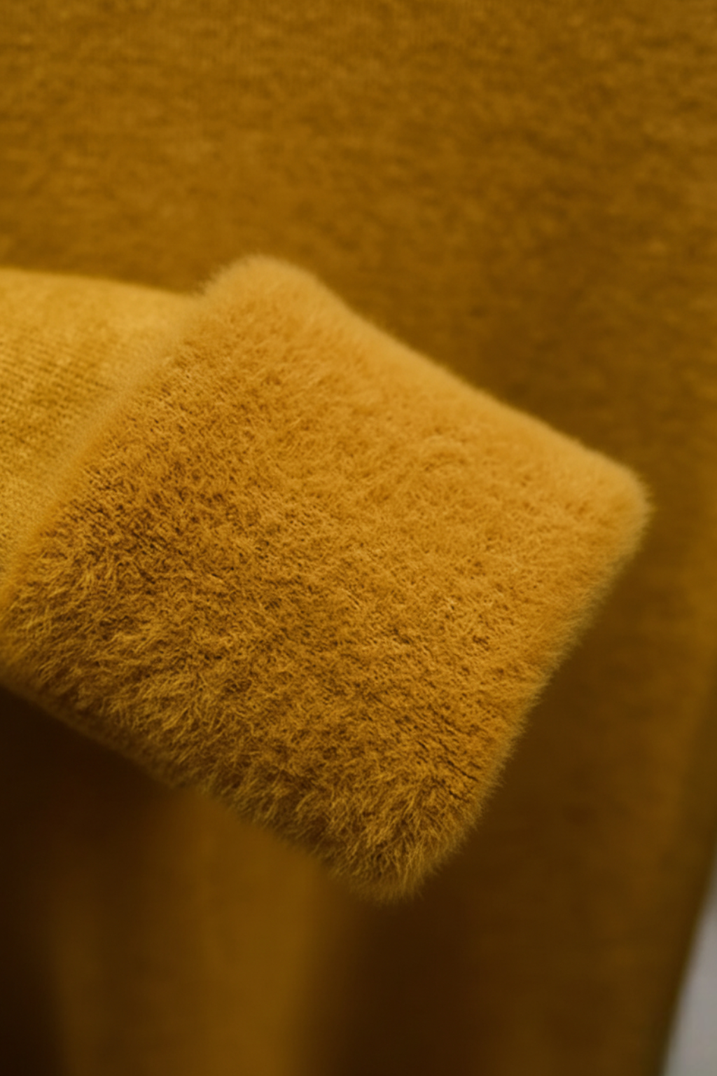 Yellow Fleece Lined Thermal Turtleneck