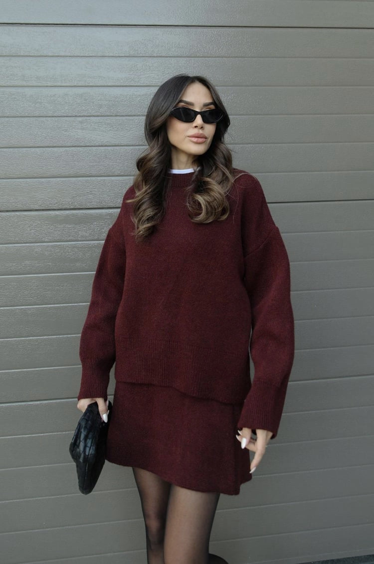 Heidi | Women's Elegant Outfit Sweater Skirt Set