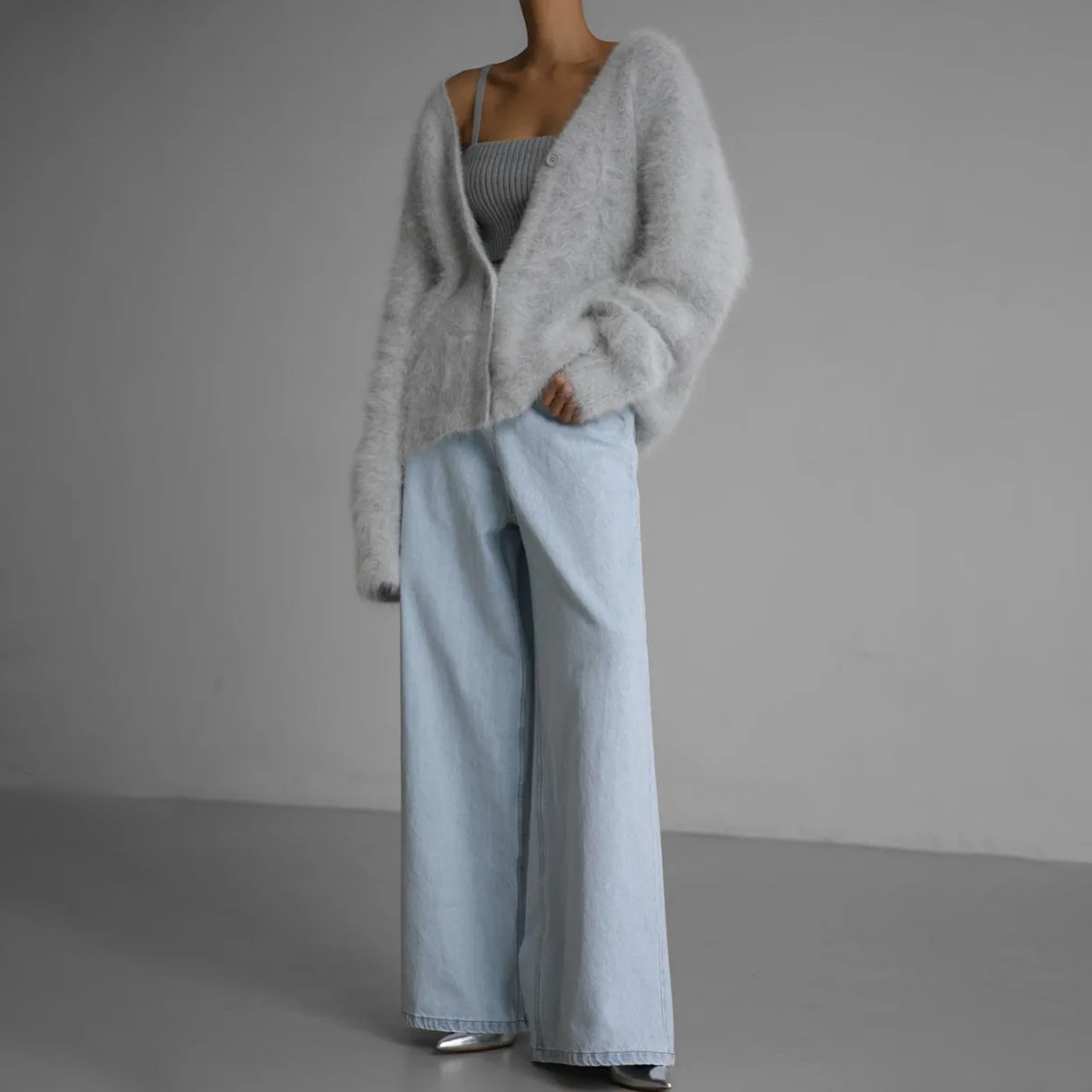 Demi | Women's Casual Plush Buttoned Cardigan