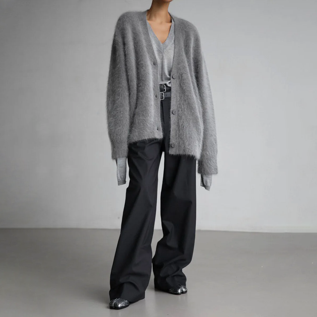 Demi | Women's Casual Plush Buttoned Cardigan