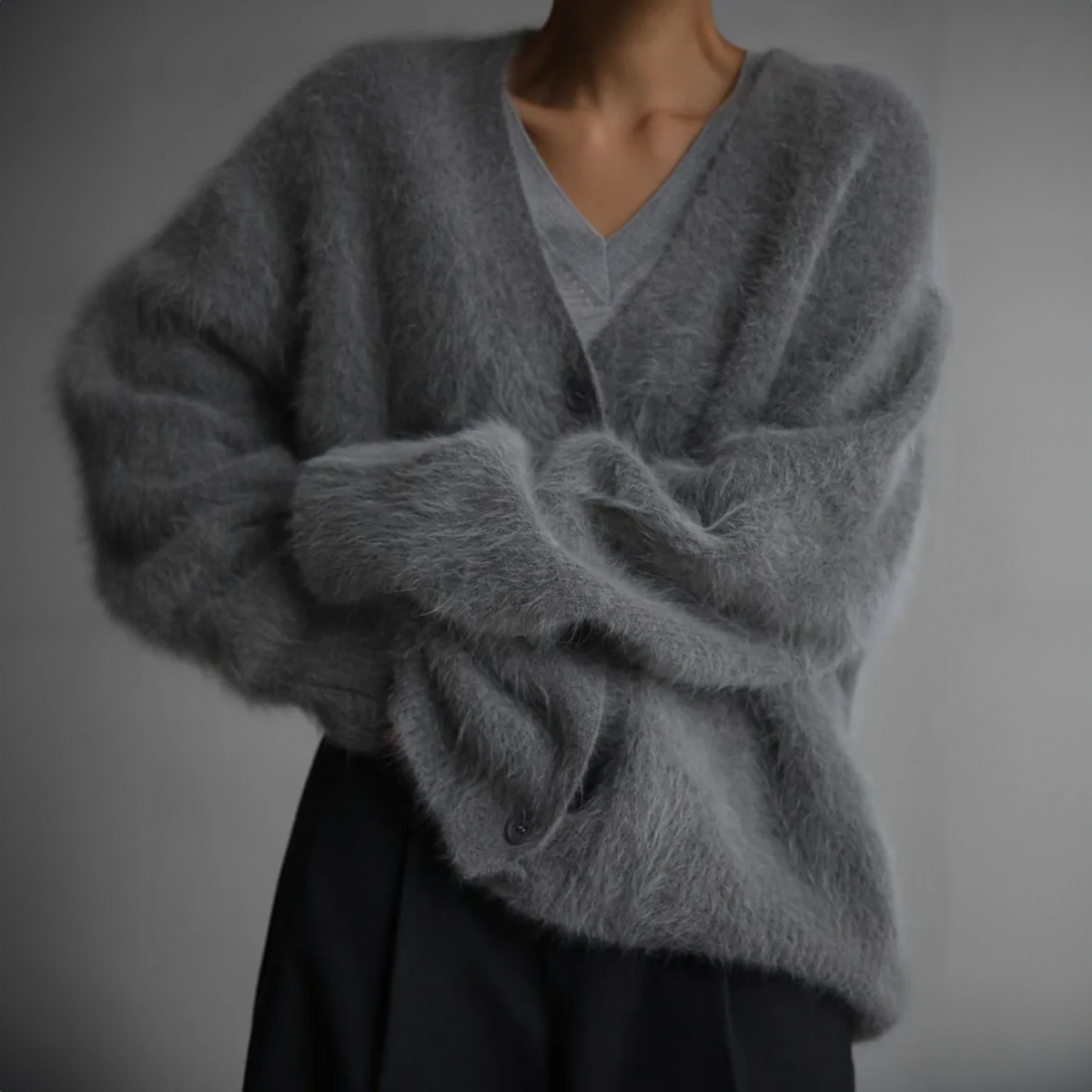 Demi | Women's Casual Plush Buttoned Cardigan