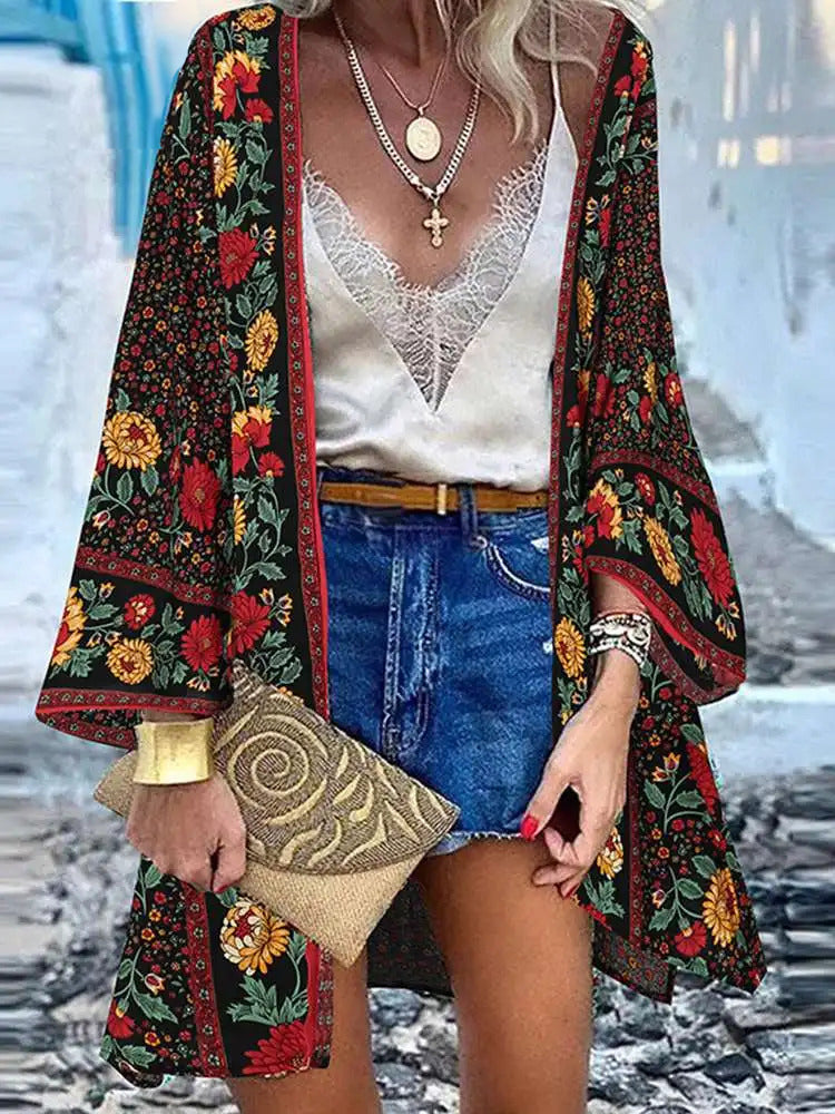 Paige | Women's Lightweight Floral Summer Cardigan