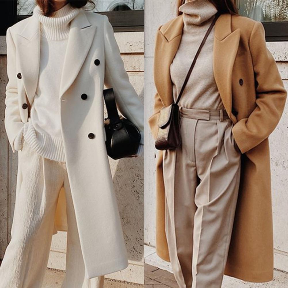 Rebecca | Women's Double-Breasted Woolen Suit Coat