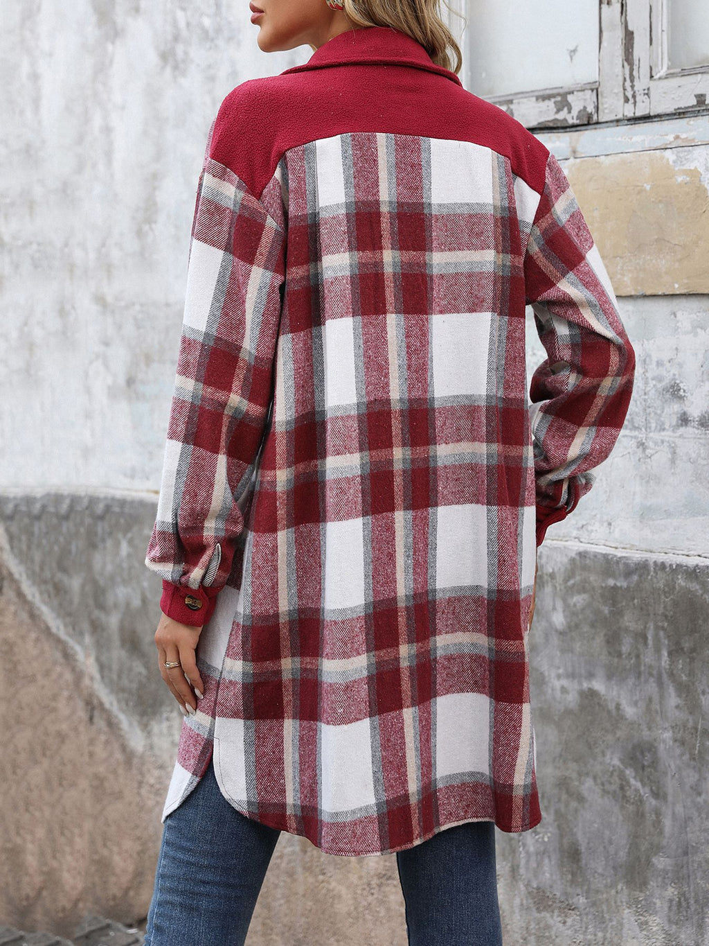 Clara | Women's Plaid Button-Up Jacket