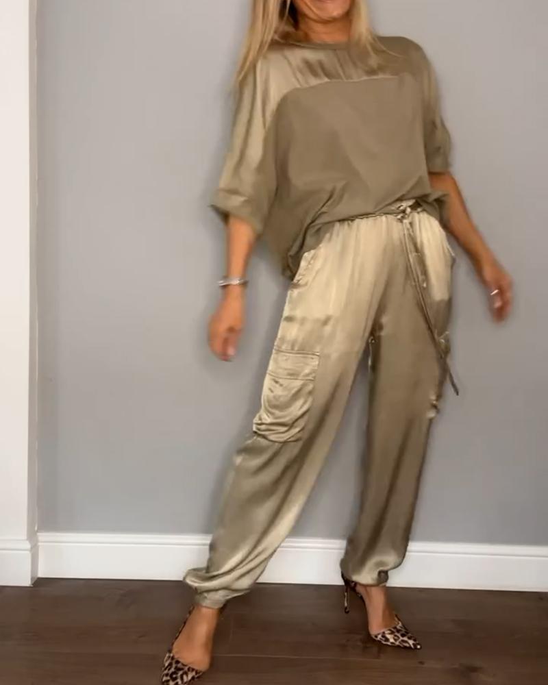 Ella | Women's Formal Outfit Two Piece Satin Suit