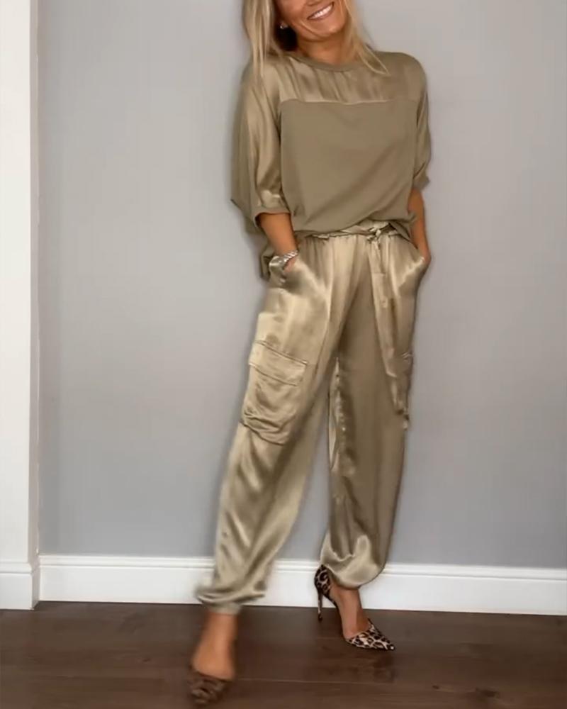 Ella | Women's Formal Outfit Two Piece Satin Suit