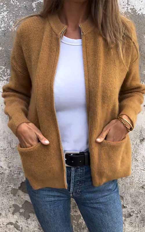 Penelope | Women's Zip-Up Cardigan