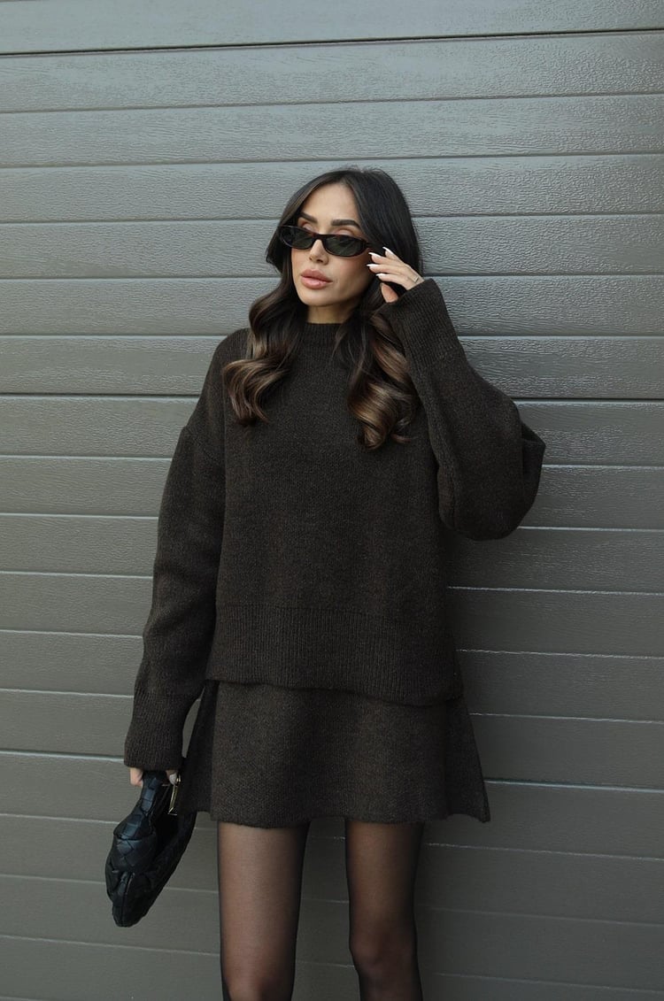 Heidi | Women's Elegant Outfit Sweater Skirt Set