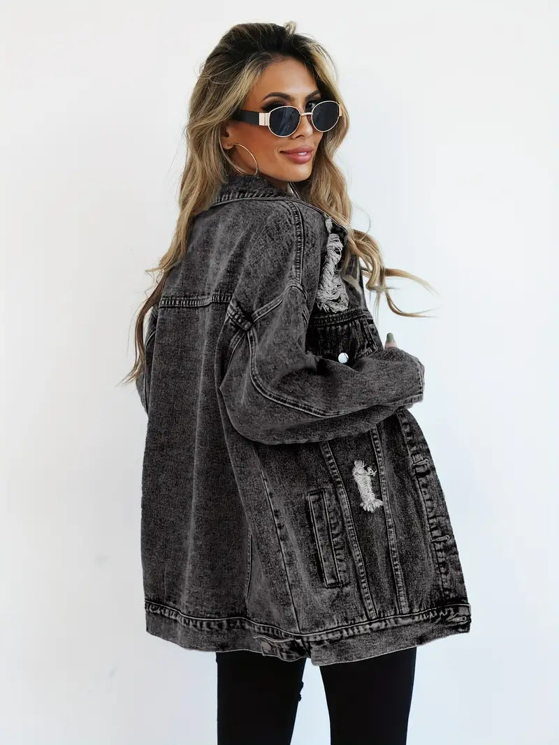 Lina | Women's Casual Oversized Denim Jacket